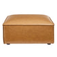 Modway Restore Modern Upholstered Faux Leather Ottoman in Tan FFE258-126