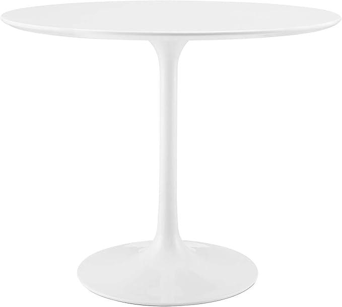 Modway Lippa Mid Century White Round Tulip Table FFE258-187