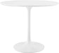 Modway Lippa Mid Century White Round Tulip Table FFE258-187