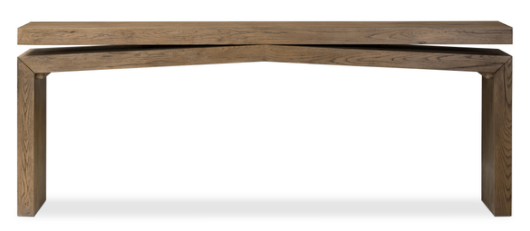Four Hands Matthes Solid Oak Console Table-Rustic Gray FFE-1581