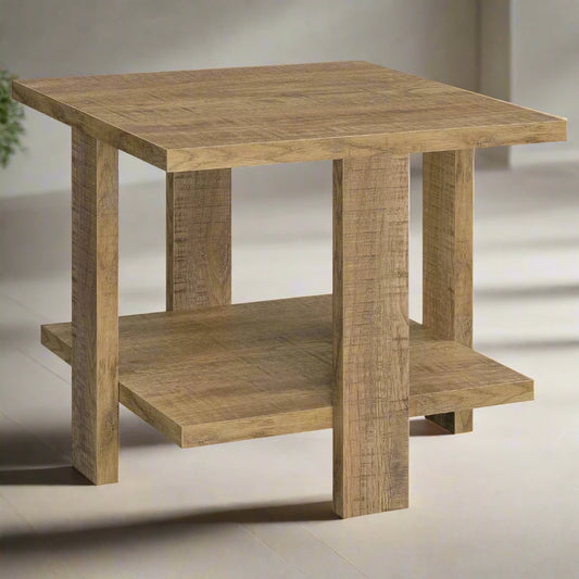 Dawn Square Mango Engineered Wood Rust End Table FFE258-70