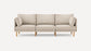Burrow Plush Oatmeal Field 3-Piece Sofa Couch FFE258-567