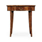 Jonathan Charles Clean Inlay Classic Round Wood Mahogany End Table FFE-1387