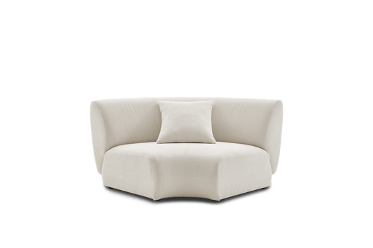 Castlery Auburn Performance Boucle Curve Corner Sofa, Chalk FFE258-283