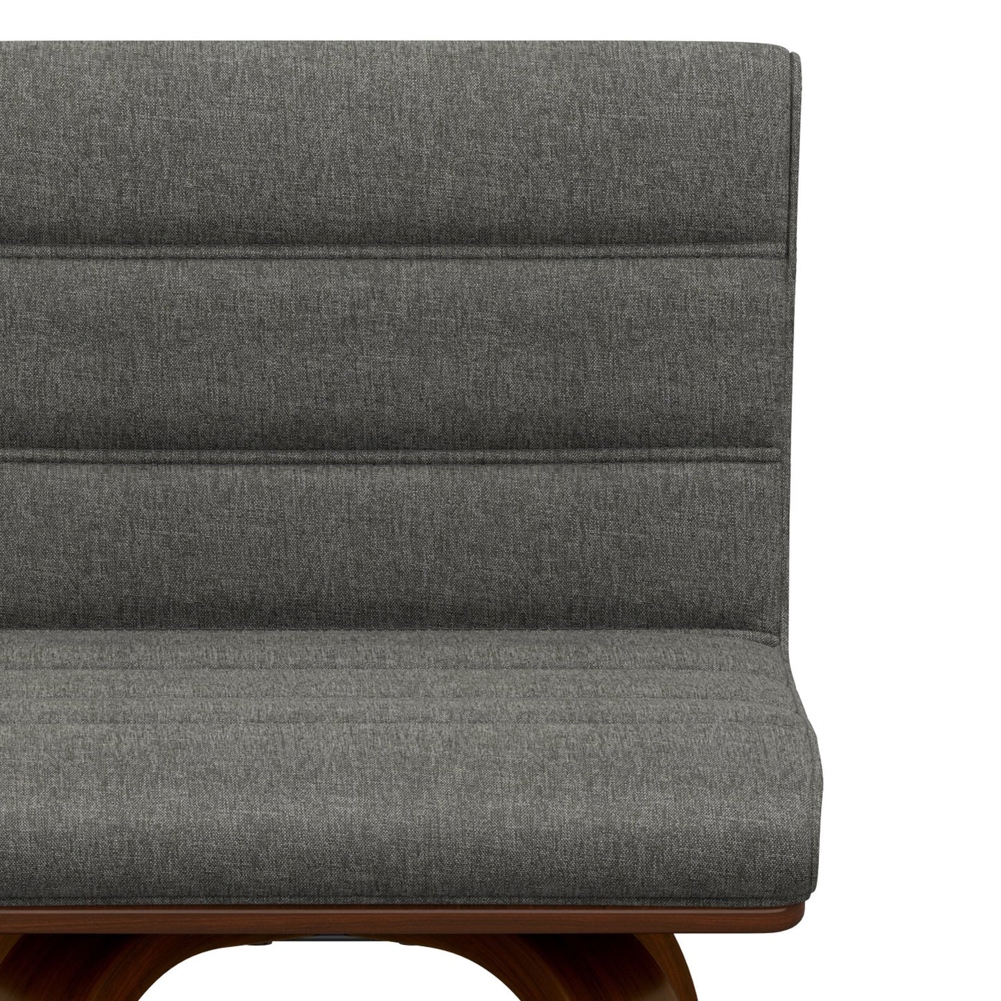 Roland Modern 24" Swivel Counter MCM Stool Grey Linen Look Fabric FFW-700