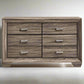 Coaster Kauffman 6-Drawer Wood Dresser with Tapered Feet in Brown FFE258-53