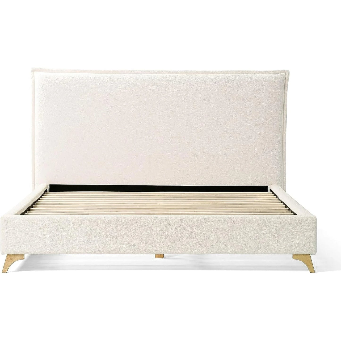Lottie King Flange Edge Cream Boucle Bed FFE-1285
