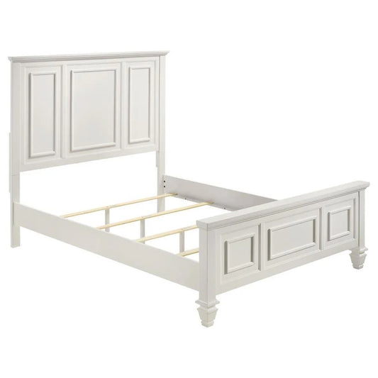 Coaster Sandy Beach Cottage White Eastern King High Headboard Bed FFE258-83