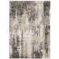 HomeRoots 8X11 Grey Beige Charcoal Brown Tan Ivory Abstract Area Rug FFE258-369