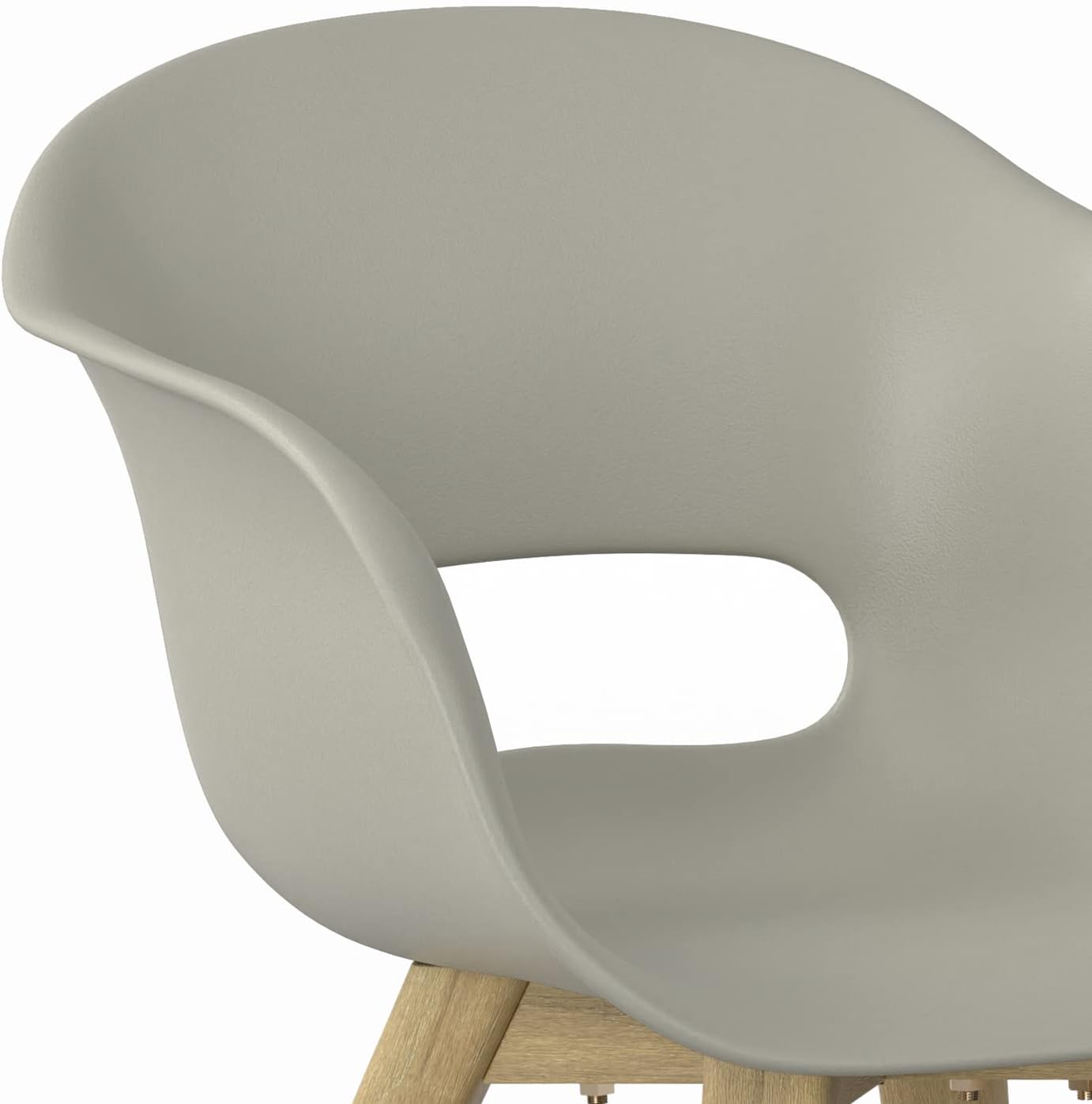 Kona SOLID ACACIA WOOD 24" Outdoor Chairs (Set of 2) in Pebble Grey FFW-954