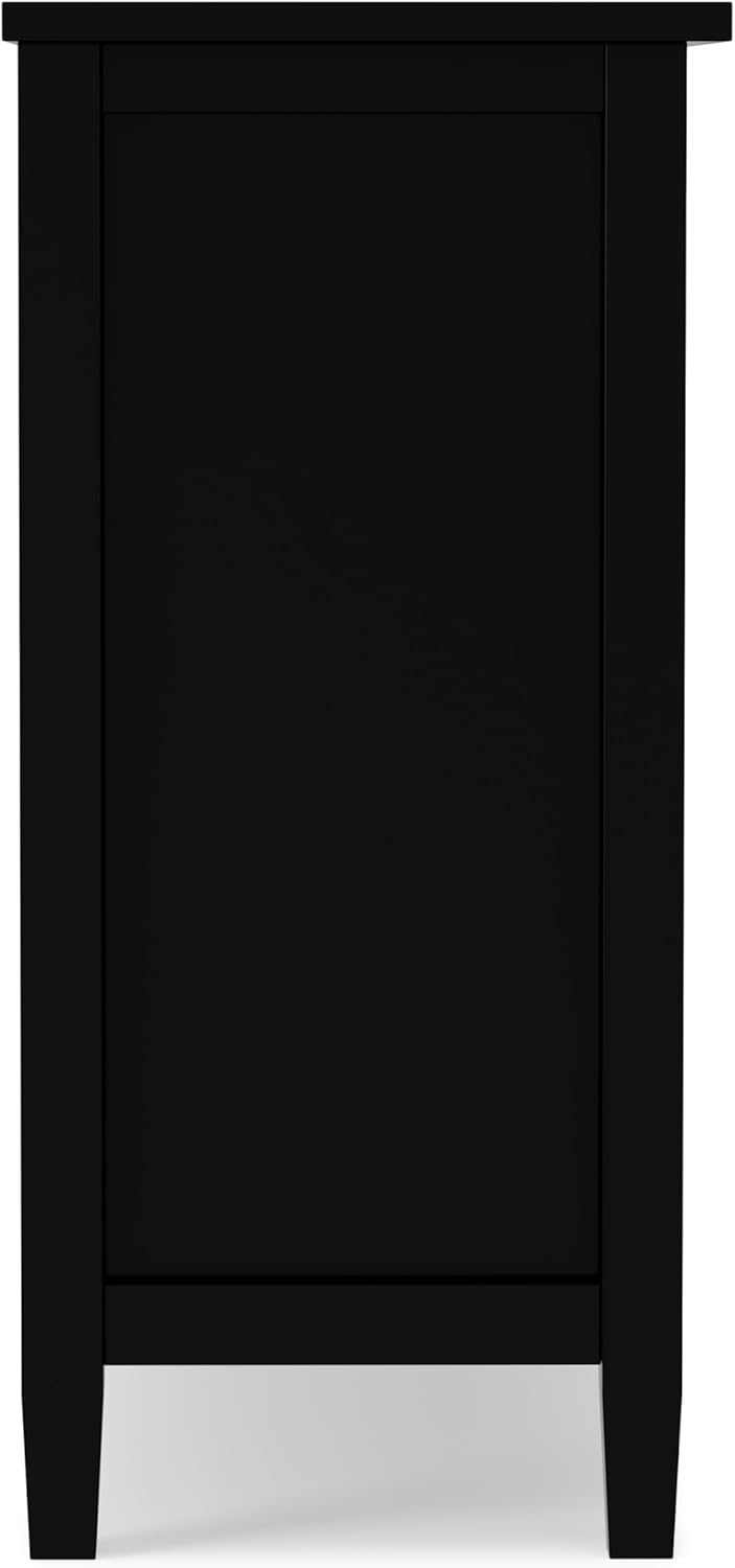 Warm Shaker Solid Wood 32" Storage Cabinet in Black FFW-860