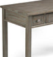 Shaker Solid Wood Transitional 48"W Writing Desk in Distressed Grey FFW258-616