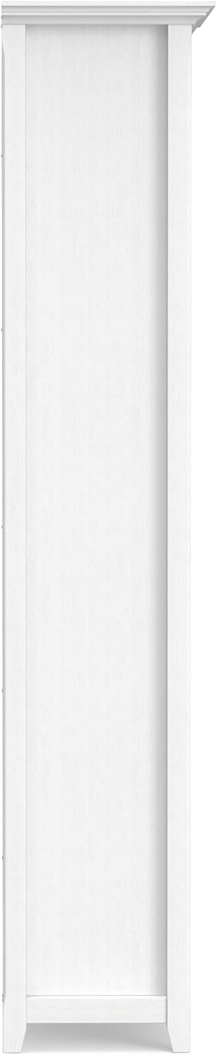 Amherst Solid Wood 70" 5 Shelf Bookcase in White FFW-955