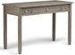 Shaker Solid Wood Transitional 48"W Writing Desk in Distressed Grey FFW258-616