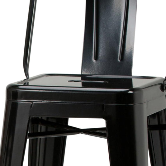 Rayne Industrial Black Metal 30" Metal Bar Stool (Set of 4) FFW258-689