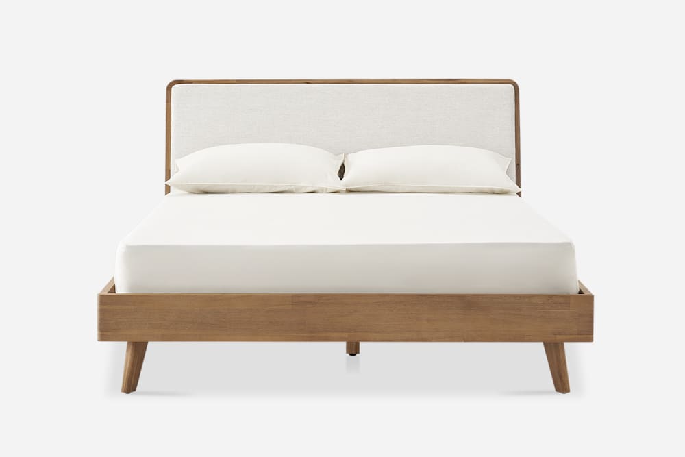 Castlery Seb Queen Bed (Performance Twill) Creamy White (AU/US/CA ver) FFE-1580