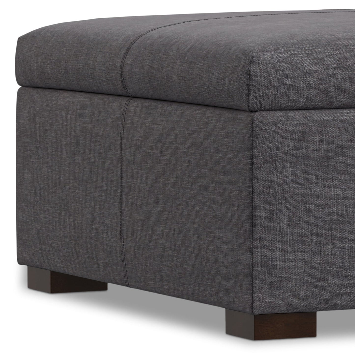 Gabbie Square Storage Ottoman in Upholstered Slate Grey FFW258-589
