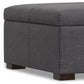 Gabbie Square Storage Ottoman in Upholstered Slate Grey FFW258-589