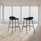 Dafney 29" Bar Stool (Set of 2) Distressed Charcoal Grey Vegan Leather FFW-891