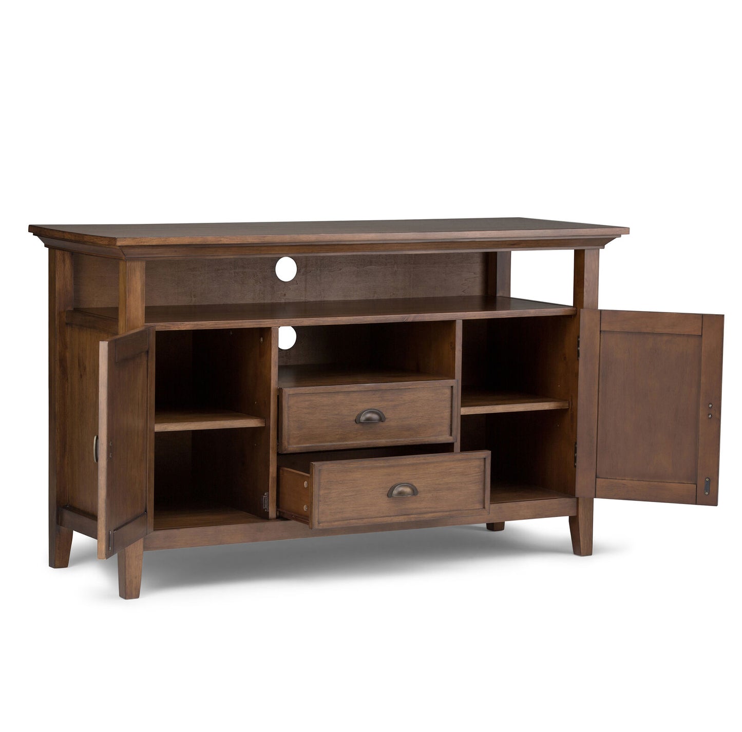 Redmond 54" TV Media Stand in Rustic Natural Aged Brown FFW258-623