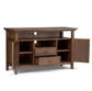 Redmond 54" TV Media Stand in Rustic Natural Aged Brown FFW258-623