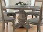 Coaster Florence Rustic Smoke Round Pedestal Dining Table FFE258-50