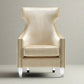 Pair (2) Bison Commerce Gramercy Gold Crocodile Velvet Wing Chairs FFE258-464