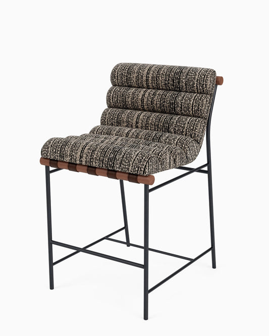 Denver Modern Vail Counter/ Espresso Boucle Walnut Stool FFE-1247