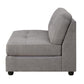 Claude Grey Armless Tufted Back Side Accent Chair FFE258-64