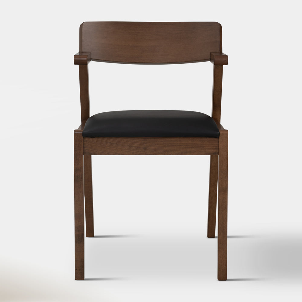 Hoft Home Set of 2 Zola Dining Chairs - Black & Walnut (2 pair avail) FFE-1374