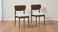 Pair (2) Burrow Haiku Cafe Style Wood Dining Chairs FFE-1099