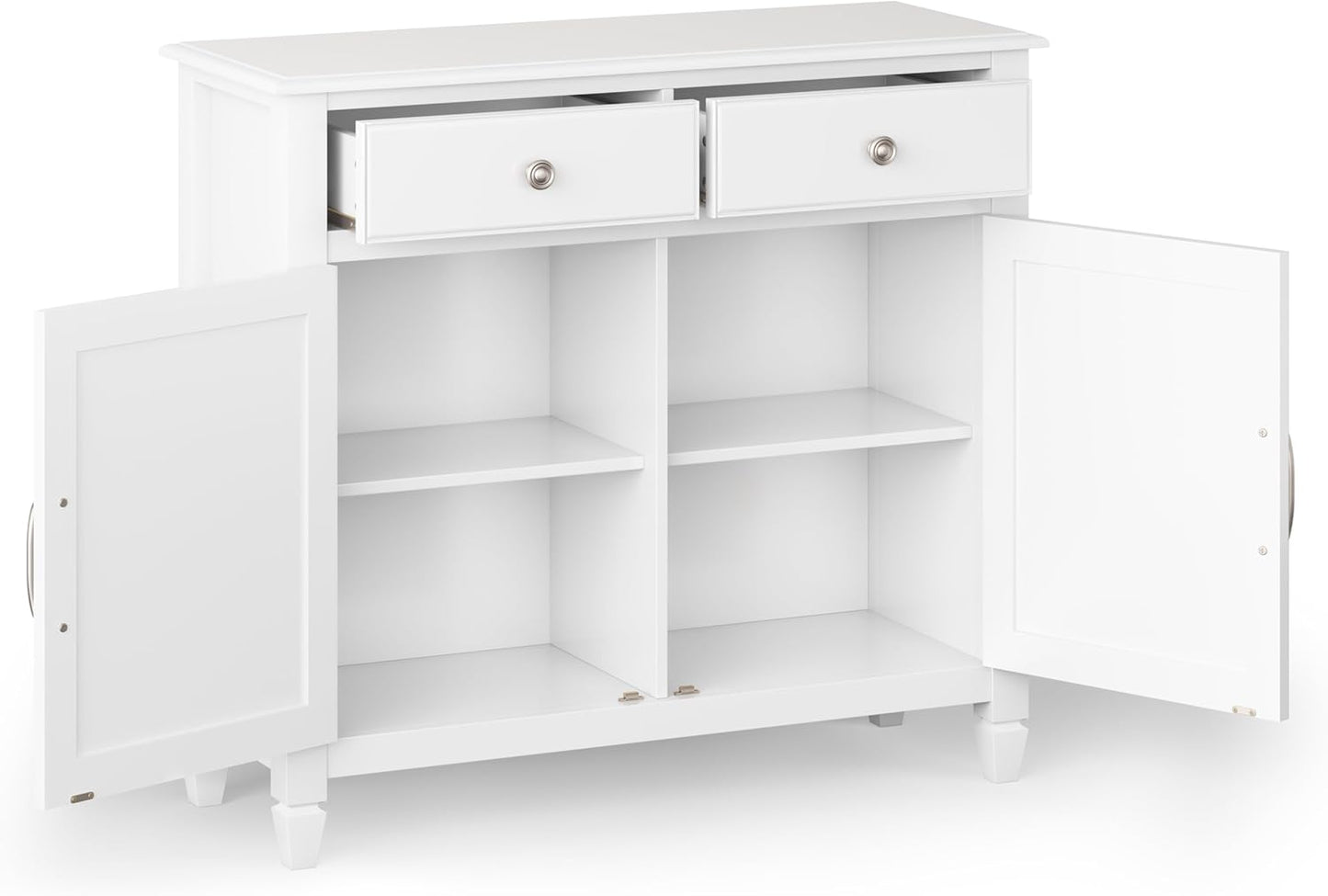 Connaught Solid Wood 40" Storage Cabinet in White FFW-861