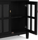 Warm Shaker Solid Wood 32" Storage Cabinet in Black FFW-860
