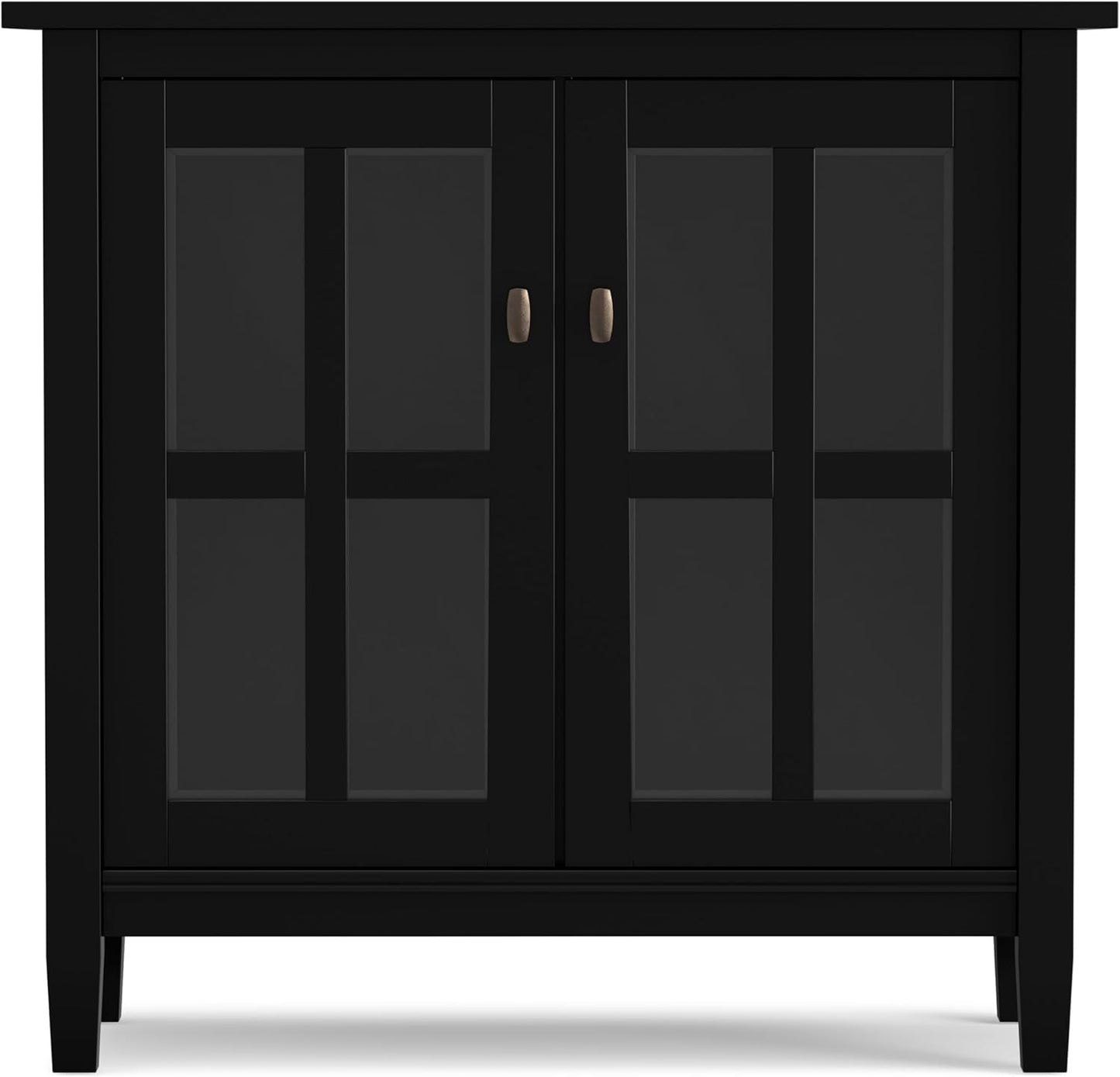 Warm Shaker Solid Wood 32" Storage Cabinet in Black FFW-860