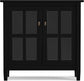 Warm Shaker Solid Wood 32" Storage Cabinet in Black FFW-860