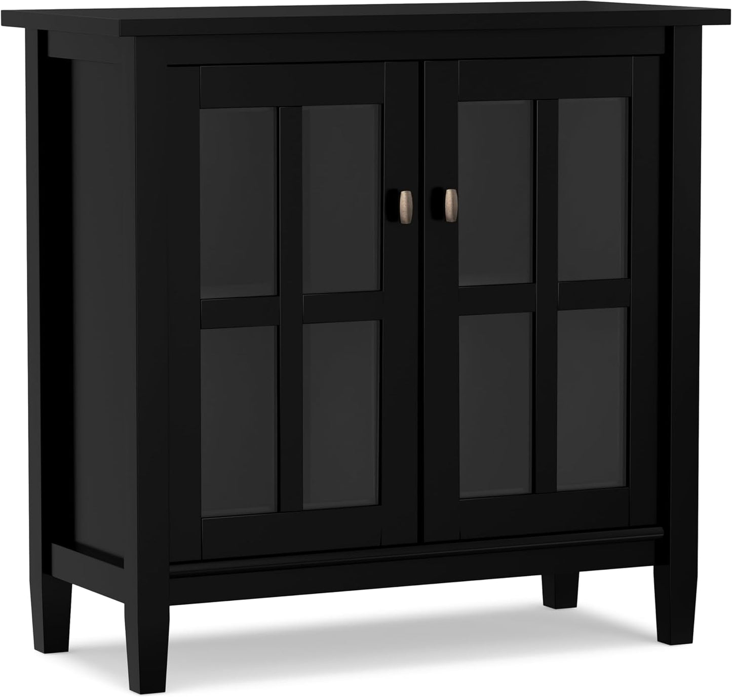 Warm Shaker Solid Wood 32" Storage Cabinet in Black FFW-860