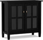 Warm Shaker Solid Wood 32" Storage Cabinet in Black FFW-860