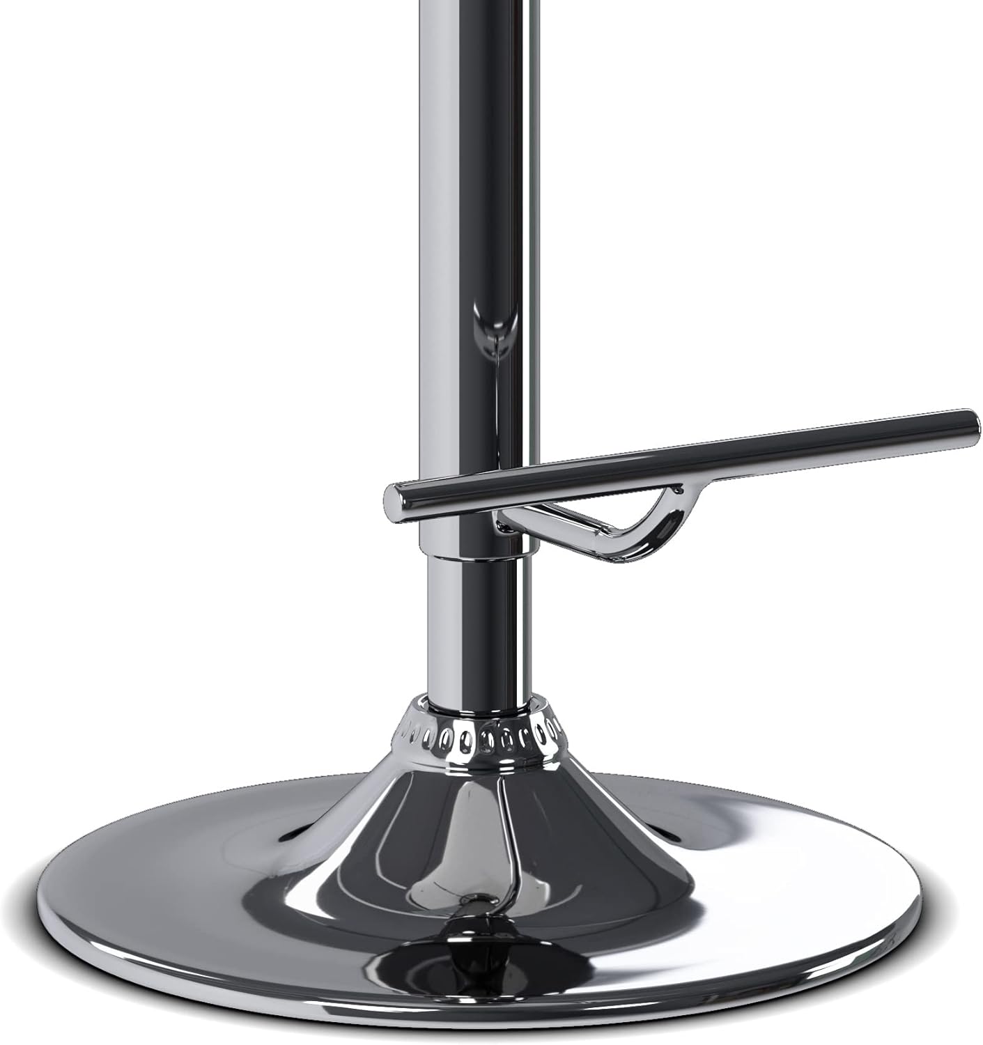 Marana Bentwood Adjustable Swivel Bar Stool Grey Vegan Leather (Set of 2) FFW258-671