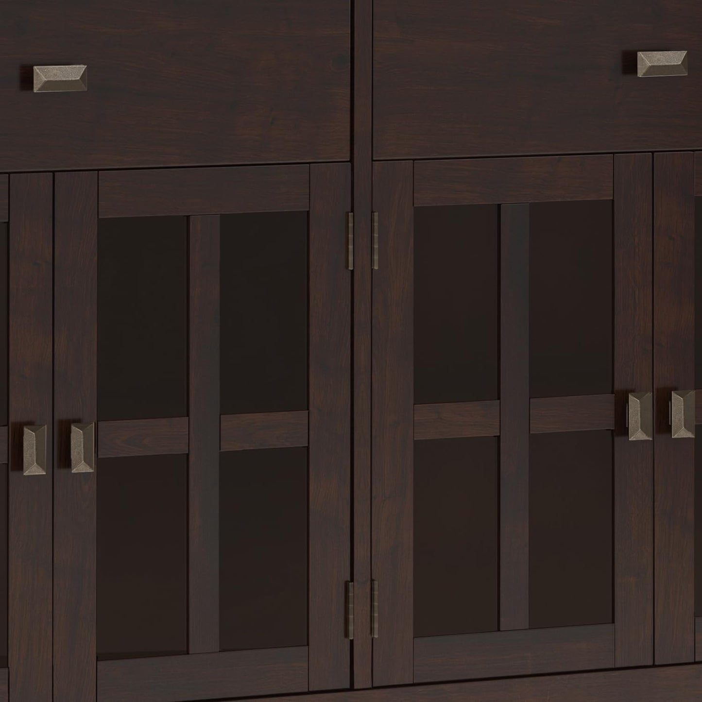 Artisan Wood & Pine Large Sideboard Buffet in Dark Chestnut Brown FFW258-586