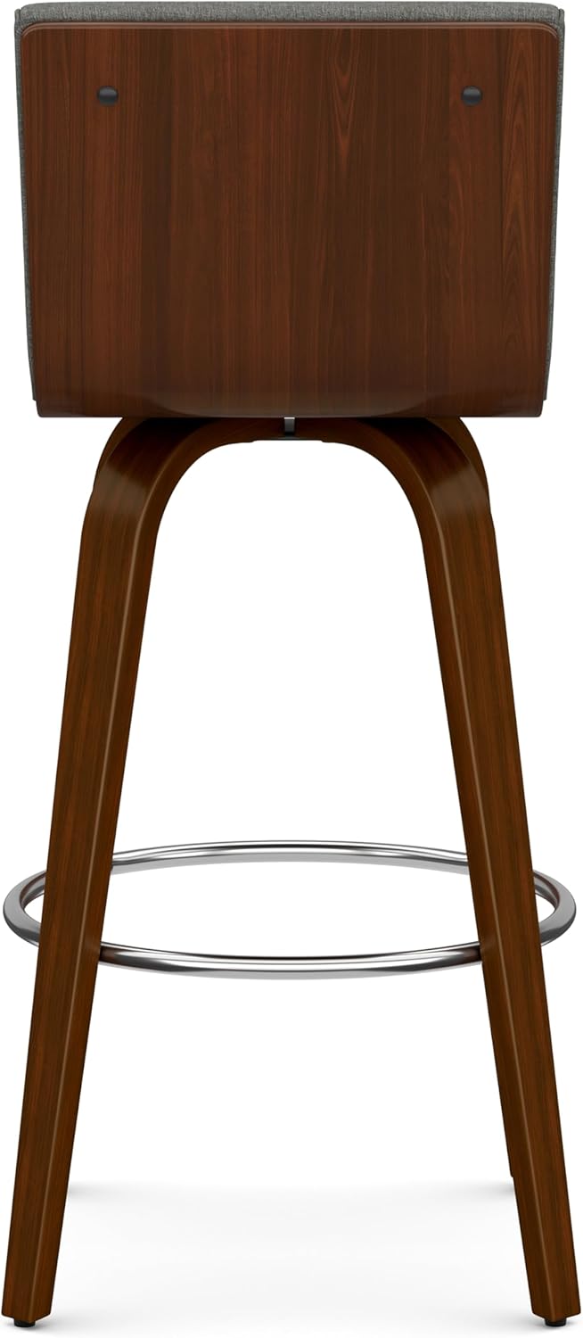 Roland Swivel Counter Height Stool in Grey Linen Look Fabric FFW258-672