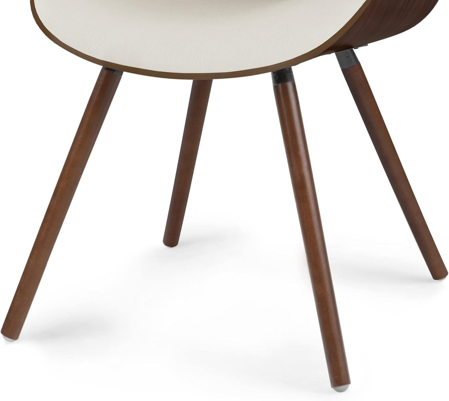 Malden Bentwood Dining Chair with Wood Back in Cream Vegan Faux Leather FFW-893