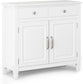 Connaught Solid Wood 40" Storage Cabinet in White FFW-861