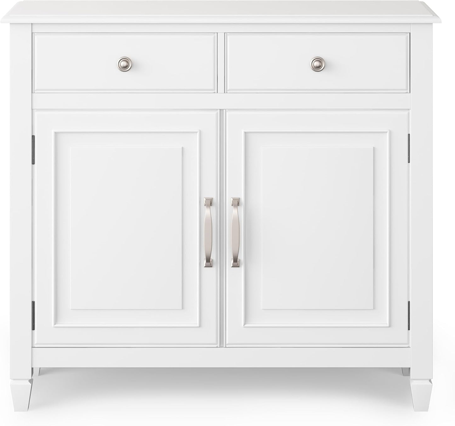 Connaught Solid Wood 40" Storage Cabinet in White FFW-861