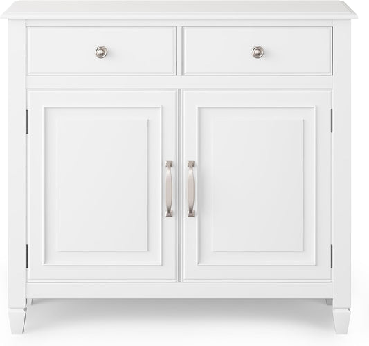 Connaught Solid Wood 40" Storage Cabinet in White FFW-861