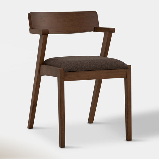 Hoft Home Pair (2) Zola Mid Century Style Chestnut & Walnut Dining Chairs FFE-1026