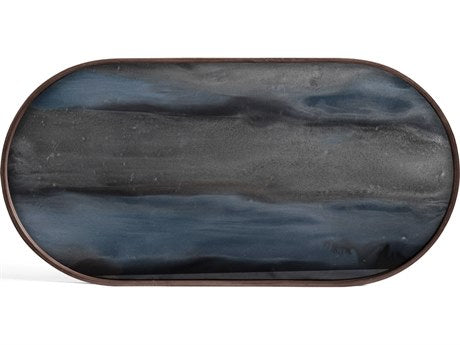 Ethnicraft Ethnicraft Organic Glass Tray Artisanal Graphite FFE-1589