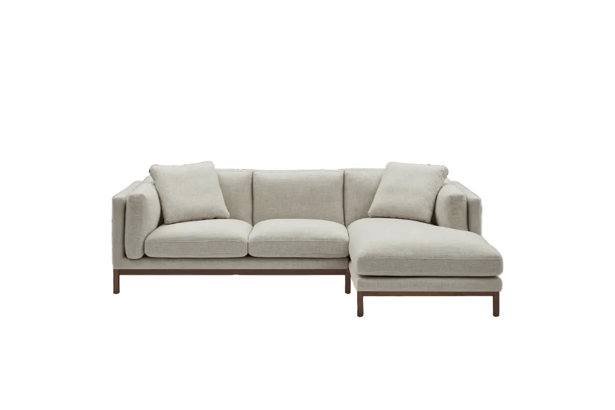 Castlery Owen Chaise Sectional Sofa Couch Right Hand Facing Opal Beige FFE-1393