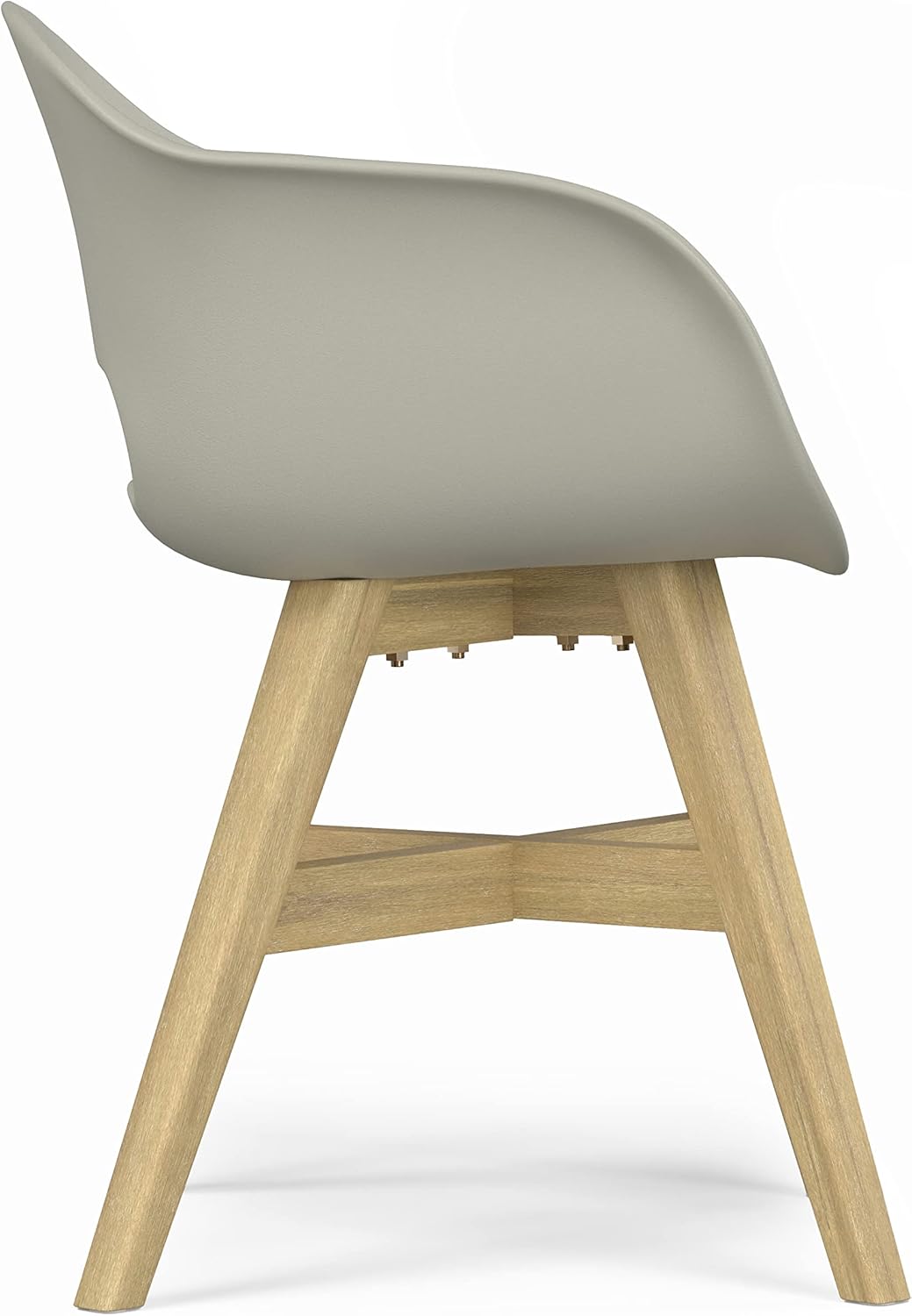 Kona SOLID ACACIA WOOD 24" Outdoor Chairs (Set of 2) in Pebble Grey FFW-954