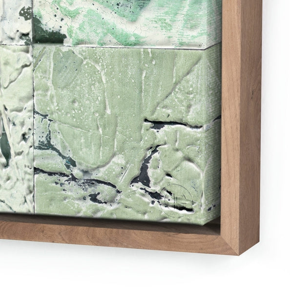 Levee by Douglas Galloway Rustic Art Textured Painting Walnut Floater FFE-1379