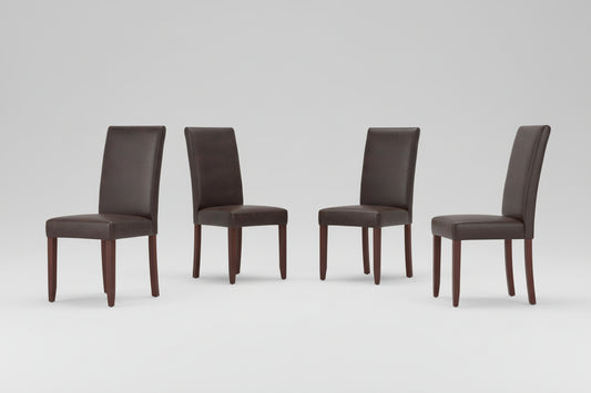 Acadian Parson Dining Chair Set of 4 in Distressed Brown FFW258-897